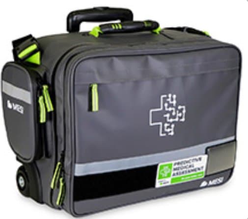 MESI rullväska 301-000176 – stängd med draghandtag och hjul