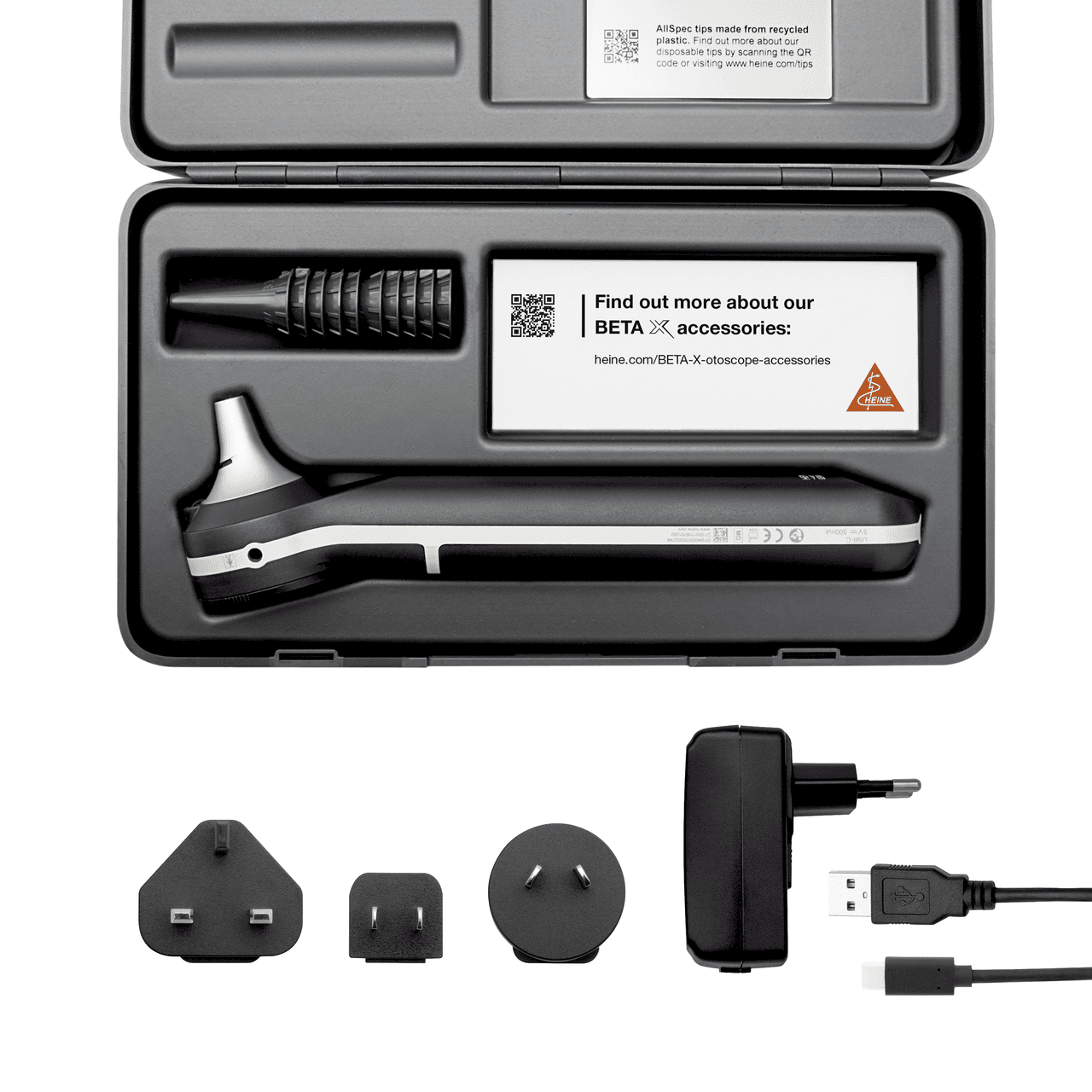 HEINE BETA X Otoskopset 4,2× med hårt etui