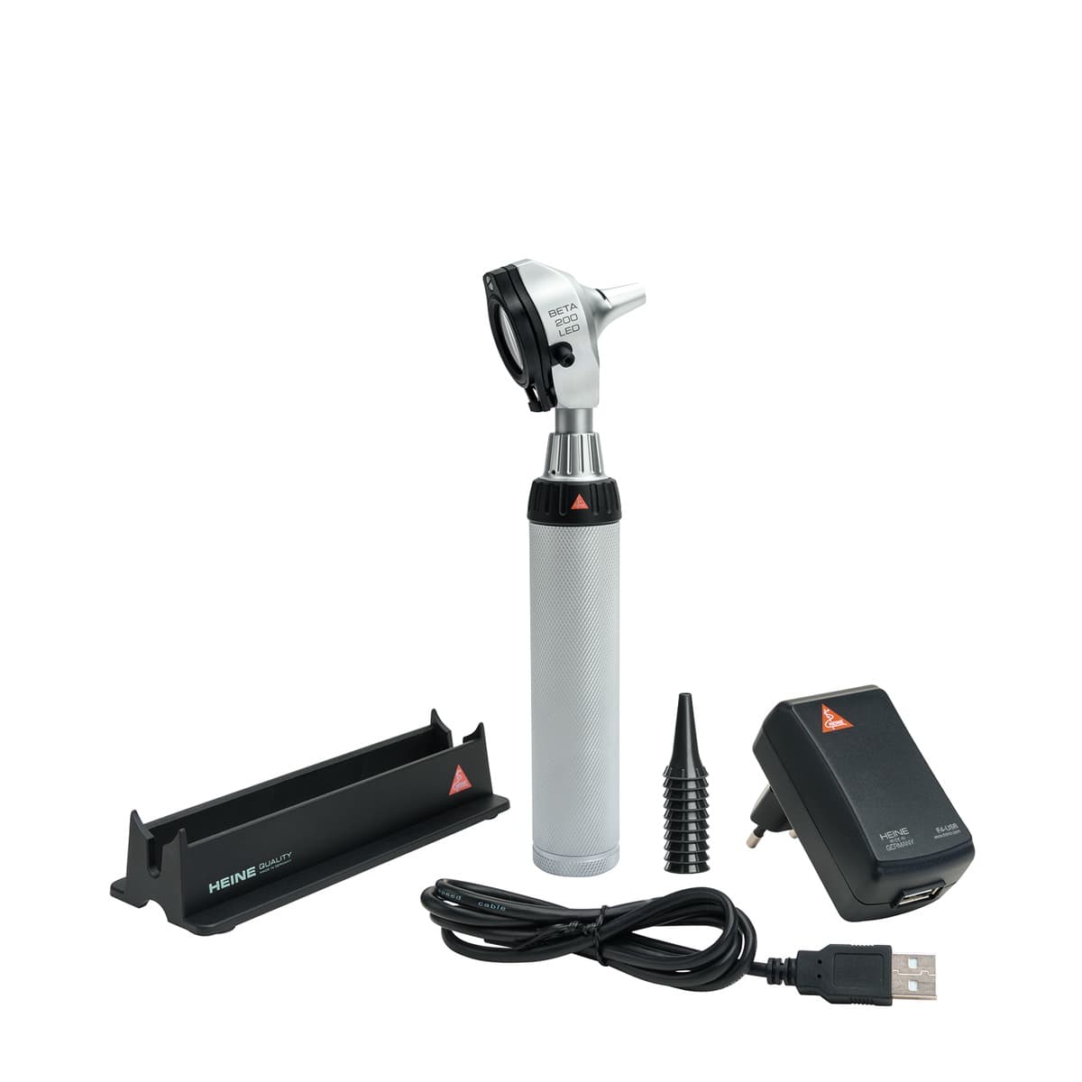 HEINE BETA 200 F.O. LED USB-Otoskopkit — utan hårt etui