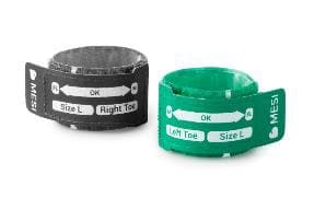 MESI Tåtrycksmanschetter Medium 500-000830 – ett par (grå höger tå, grön vänster tå)